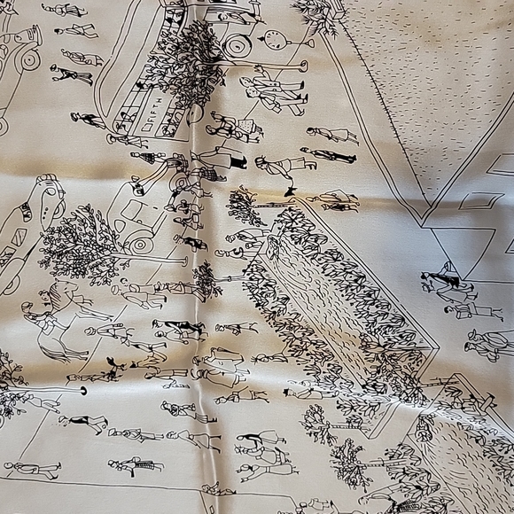 Vintage Saks Fifth Avenue City Scene Scarf - Picture 2 of 7